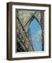 Brooklyn Bridge, built in 1883, with arch and the mesh of steel cables-Jan Halaska-Framed Premium Photographic Print