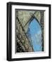 Brooklyn Bridge, built in 1883, with arch and the mesh of steel cables-Jan Halaska-Framed Photographic Print