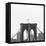 Brooklyn Bridge bw-Tracey Telik-Framed Stretched Canvas