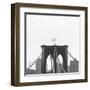 Brooklyn Bridge bw-Tracey Telik-Framed Art Print