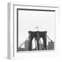 Brooklyn Bridge bw-Tracey Telik-Framed Art Print