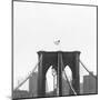 Brooklyn Bridge bw-Tracey Telik-Mounted Art Print