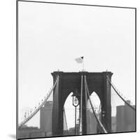 Brooklyn Bridge bw-Tracey Telik-Mounted Art Print