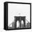 Brooklyn Bridge bw-Tracey Telik-Framed Stretched Canvas