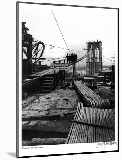 Brooklyn Bridge, c.1878-null-Mounted Art Print