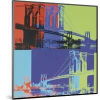 Brooklyn Bridge, c.1983 (Orange, Blue, Lime)-Andy Warhol-Mounted Art Print