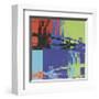 Brooklyn Bridge, c.1983 (Orange, Blue, Lime)-Andy Warhol-Framed Giclee Print