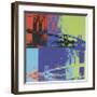 Brooklyn Bridge, c.1983 (Orange, Blue, Lime)-Andy Warhol-Framed Giclee Print