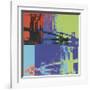 Brooklyn Bridge, c.1983 (Orange, Blue, Lime)-Andy Warhol-Framed Giclee Print