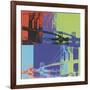 Brooklyn Bridge, c.1983 (Orange, Blue, Lime)-Andy Warhol-Framed Giclee Print