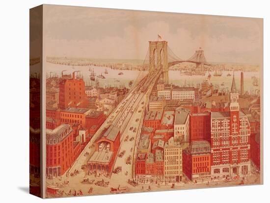 Brooklyn Bridge, circa 1883-R. Schwarz-Stretched Canvas