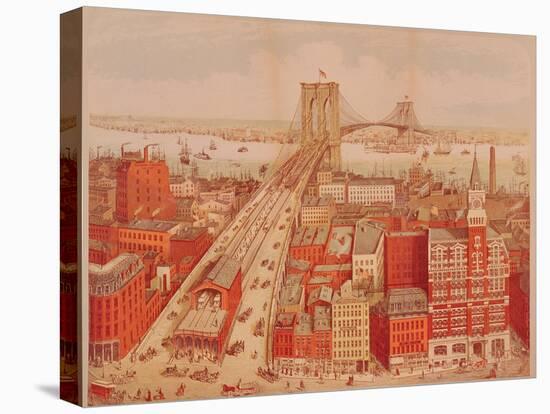 Brooklyn Bridge, circa 1883-R. Schwarz-Stretched Canvas