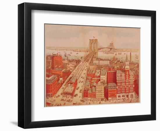 Brooklyn Bridge, circa 1883-R. Schwarz-Framed Giclee Print