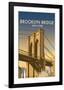 Brooklyn Bridge - Dave Thompson Contemporary Travel Print-Dave Thompson-Framed Giclee Print