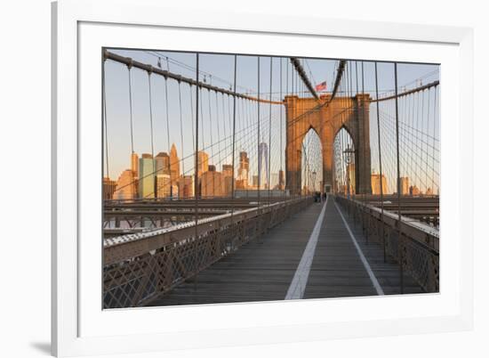 Brooklyn Bridge Direction Manhattan, New York City-Rainer Mirau-Framed Photographic Print