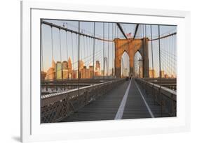 Brooklyn Bridge Direction Manhattan, New York City-Rainer Mirau-Framed Photographic Print