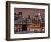 Brooklyn Bridge, East River with Lower Manhattan Skyline in Distance, Brooklyn, New York, Usa-Paul Souders-Framed Photographic Print