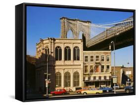 Brooklyn Bridge East Tower-null-Framed Stretched Canvas