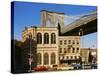 Brooklyn Bridge East Tower-null-Stretched Canvas