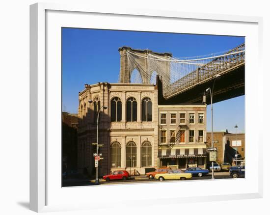 Brooklyn Bridge East Tower-null-Framed Photographic Print