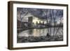 Brooklyn Bridge figure-Robert Goldwitz-Framed Giclee Print