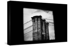 Brooklyn Bridge from Dumbo B/W-null-Stretched Canvas