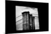 Brooklyn Bridge from Dumbo B/W-null-Mounted Photo