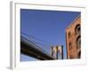 Brooklyn Bridge from Empire-Fulton Ferry State Park-Rudy Sulgan-Framed Photographic Print