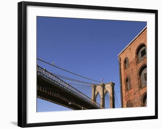 Brooklyn Bridge from Empire-Fulton Ferry State Park-Rudy Sulgan-Framed Photographic Print