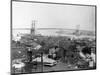 Brooklyn Bridge from Lower Manhattan, New York-J.J. Campbell-Mounted Photographic Print