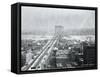 Brooklyn Bridge from World Building-null-Framed Stretched Canvas