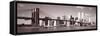 Brooklyn Bridge, Hudson River, New York City, New York State, USA-null-Framed Stretched Canvas