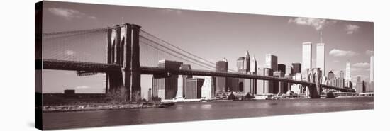 Brooklyn Bridge, Hudson River, New York City, New York State, USA-null-Stretched Canvas