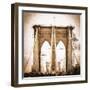 Brooklyn Bridge II - In the Style of Oil Painting-Philippe Hugonnard-Framed Giclee Print