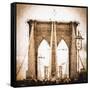 Brooklyn Bridge II - In the Style of Oil Painting-Philippe Hugonnard-Framed Stretched Canvas