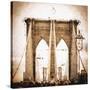 Brooklyn Bridge II - In the Style of Oil Painting-Philippe Hugonnard-Stretched Canvas