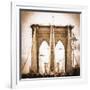 Brooklyn Bridge II - In the Style of Oil Painting-Philippe Hugonnard-Framed Giclee Print