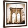 Brooklyn Bridge II - In the Style of Oil Painting-Philippe Hugonnard-Framed Giclee Print