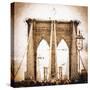 Brooklyn Bridge II - In the Style of Oil Painting-Philippe Hugonnard-Stretched Canvas