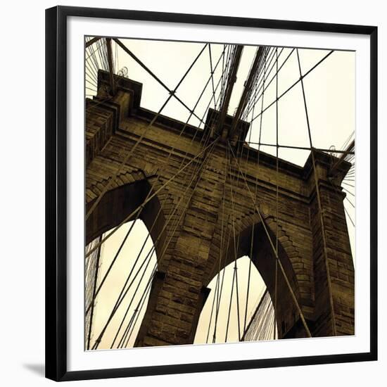 Brooklyn Bridge II (sepia) (detail)-Erin Clark-Framed Giclee Print