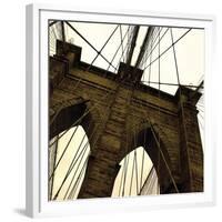 Brooklyn Bridge II (sepia) (detail)-Erin Clark-Framed Giclee Print