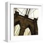 Brooklyn Bridge II (sepia) (detail)-Erin Clark-Framed Art Print