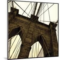 Brooklyn Bridge II (sepia) (detail)-Erin Clark-Mounted Art Print