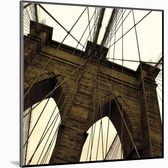 Brooklyn Bridge II (sepia) (detail)-Erin Clark-Mounted Art Print