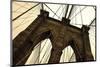 Brooklyn Bridge II (sepia)-Erin Clark-Mounted Art Print