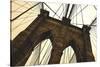 Brooklyn Bridge II (sepia)-Erin Clark-Stretched Canvas