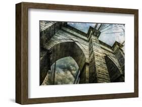 Brooklyn Bridge II-Richard James-Framed Art Print