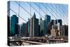 Brooklyn Bridge III-Erin Berzel-Stretched Canvas