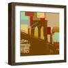 Brooklyn Bridge in New York-Yashna-Framed Art Print