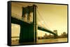 Brooklyn Bridge in Sepia Colour-olly2-Framed Stretched Canvas